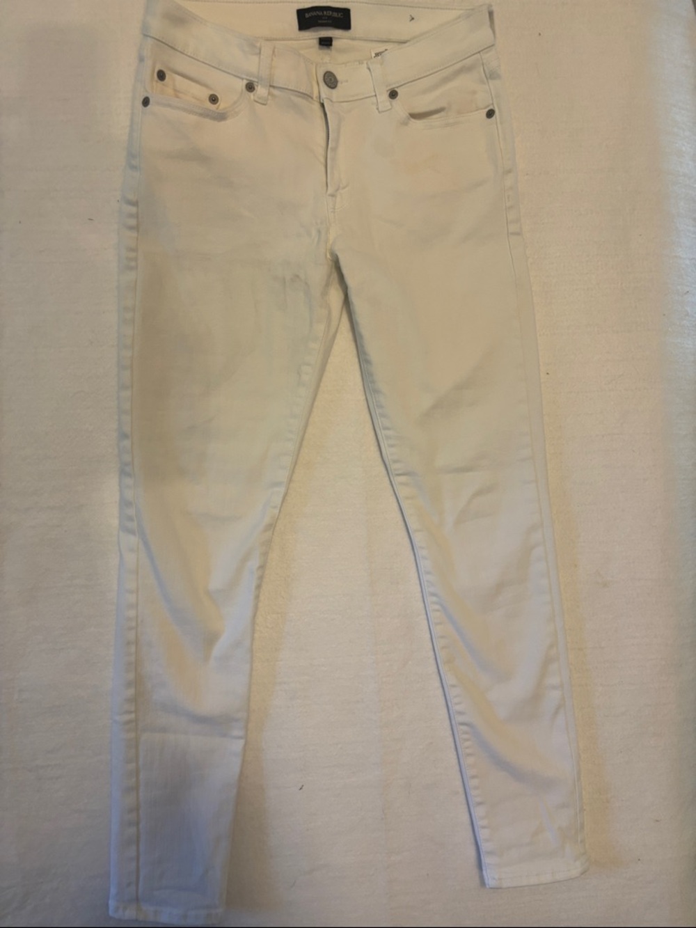 Banana Republic Off-White Skinny Jeans Size 27/4R